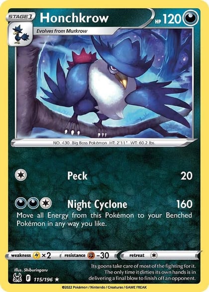 Honchkrow, SWSH11: Lost Origin 115/196
