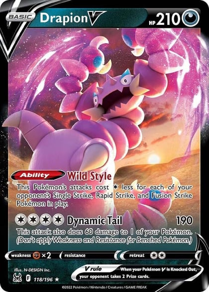 Drapion V, SWSH11: Lost Origin 118/196
