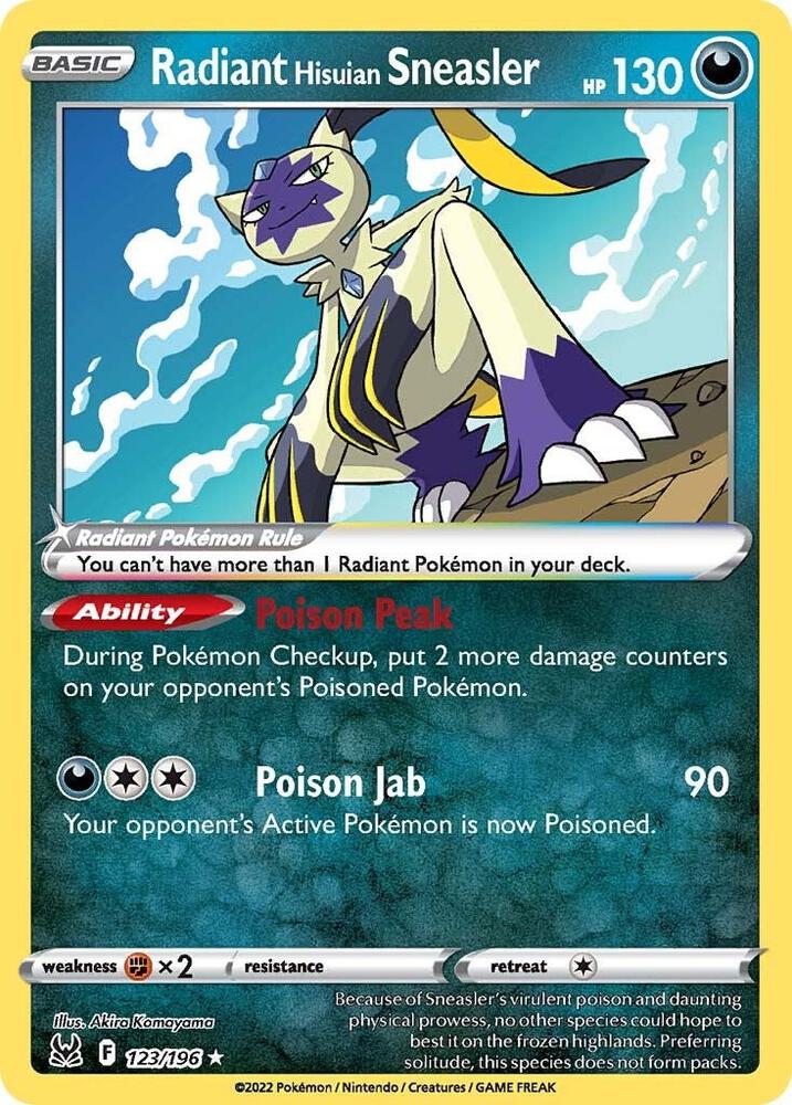 Radiant Hisuian Sneasler, SWSH11: Lost Origin 123/196