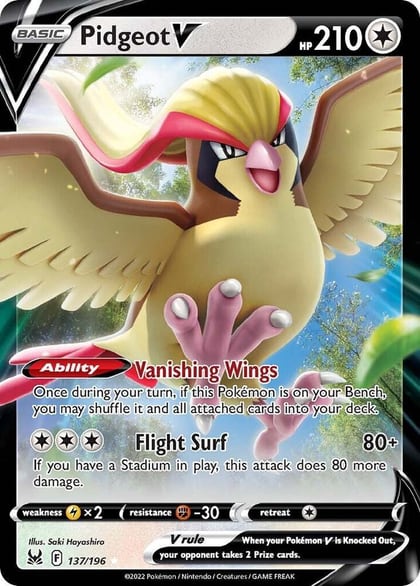 Pidgeot V, SWSH11: Lost Origin 137/196