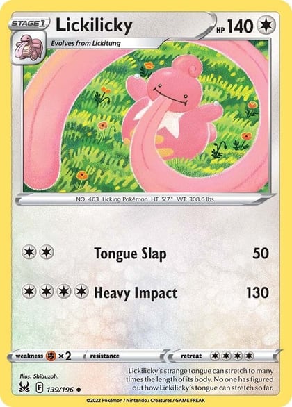 Lickilicky, SWSH11: Lost Origin 139/196