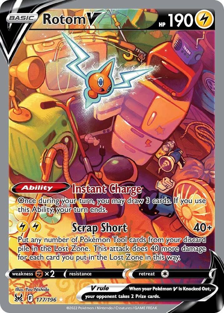 Rotom V (Alternate Full Art), SWSH11: Lost Origin 177/196