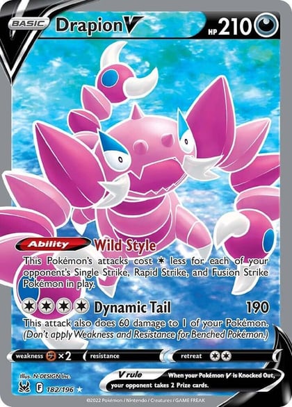Drapion V (Full Art), SWSH11: Lost Origin 182/196
