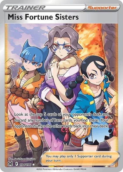 Miss Fortune Sisters (Full Art), SWSH11: Lost Origin 194/196