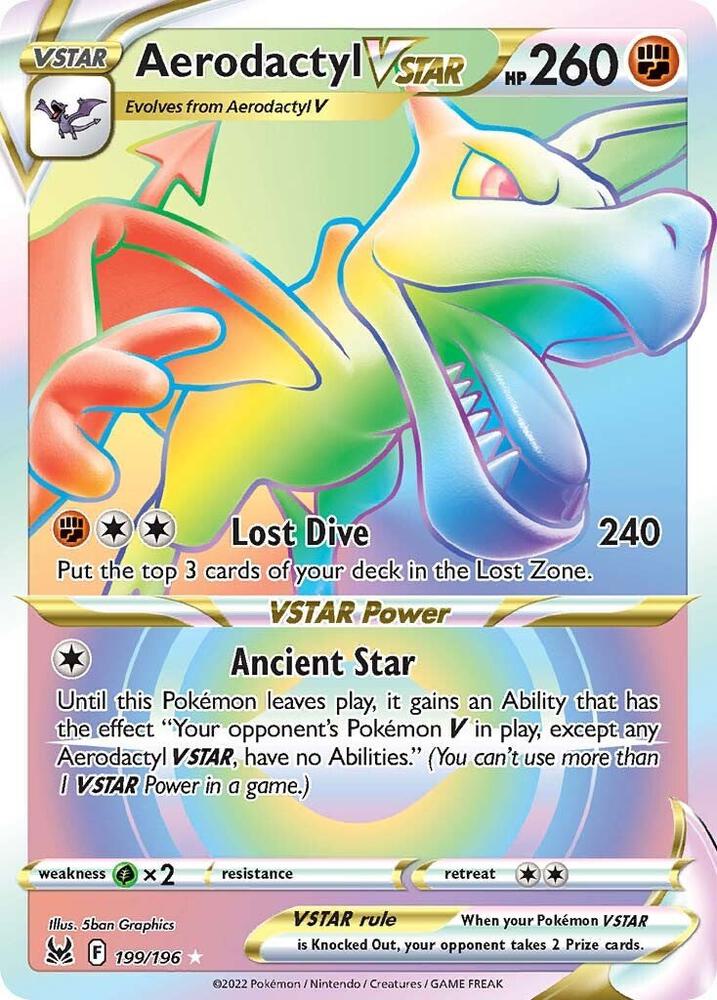 Aerodactyl VSTAR (Secret), SWSH11: Lost Origin 199/196