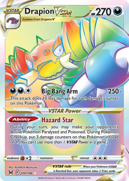 Drapion VSTAR (Secret), SWSH11: Lost Origin 200/196