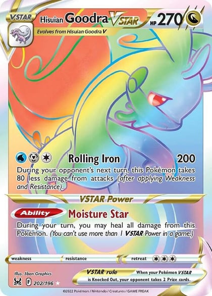 Hisuian Goodra VSTAR (Secret), SWSH11: Lost Origin 202/196
