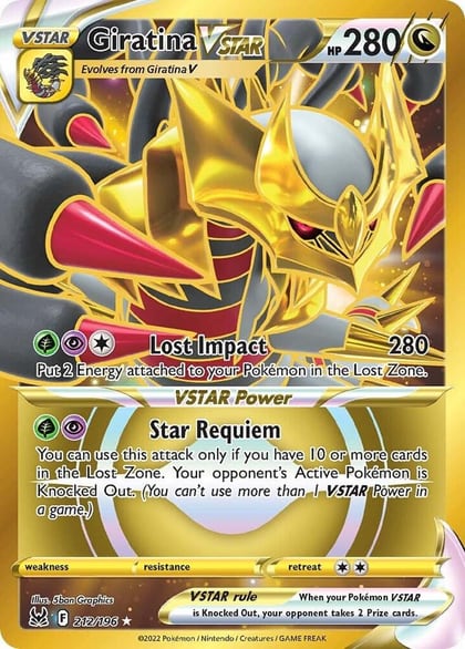 Giratina VSTAR (212) (Secret), SWSH11: Lost Origin 212/196