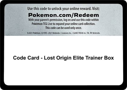 Code Card - Lost Origin Elite Trainer Box, SWSH11: Lost Origin P277673