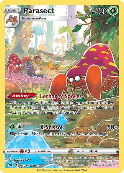 Parasect, SWSH11: Lost Origin Trainer Gallery TG01/TG30