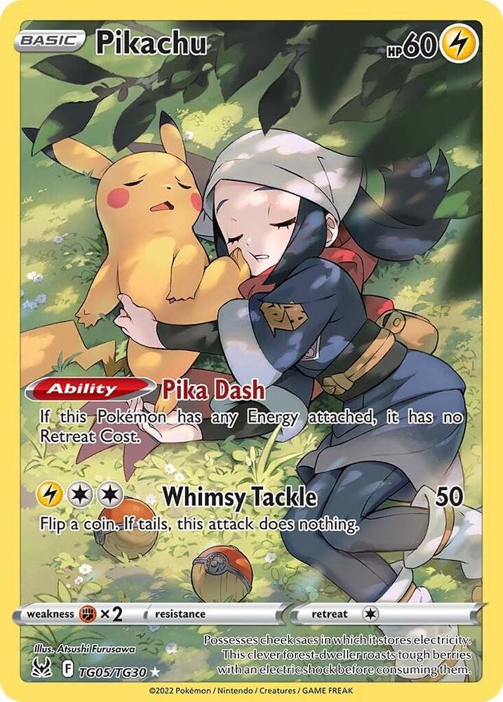 Pikachu, SWSH11: Lost Origin Trainer Gallery TG05/TG30