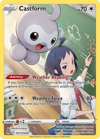 Castform, SWSH11: Lost Origin Trainer Gallery TG11/TG30