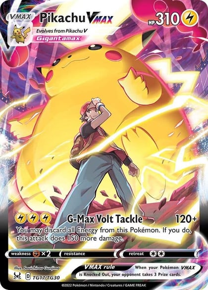Pikachu VMAX, SWSH11: Lost Origin Trainer Gallery TG17/TG30