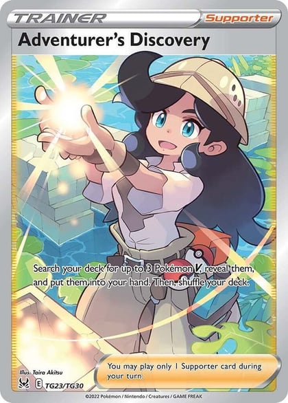 Adventurer's Discovery, SWSH11: Lost Origin Trainer Gallery TG23/TG30