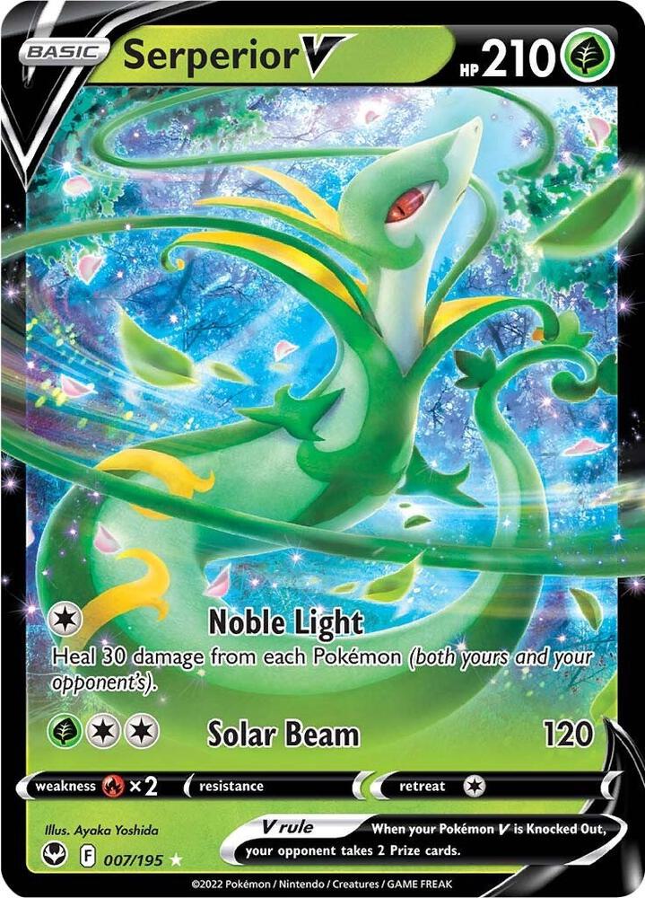 Serperior V, SWSH12: Silver Tempest 007/195