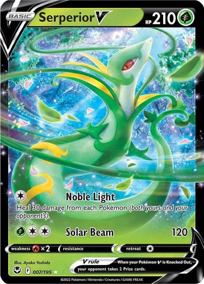 Serperior V, SWSH12: Silver Tempest 007/195