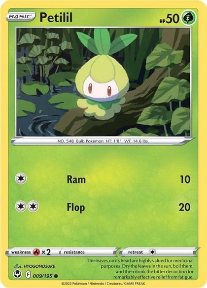 Petilil, SWSH12: Silver Tempest 009/195