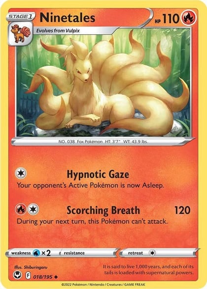 Ninetales, SWSH12: Silver Tempest 018/195