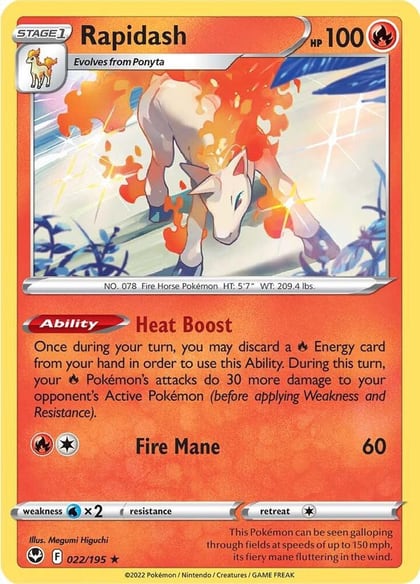 Rapidash, SWSH12: Silver Tempest 022/195
