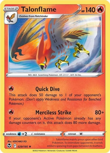 Talonflame, SWSH12: Silver Tempest 029/195