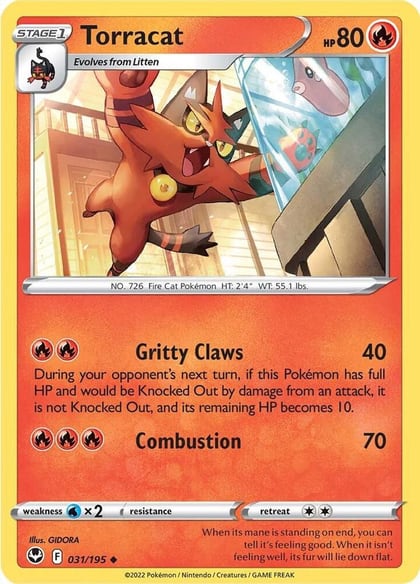 Torracat, SWSH12: Silver Tempest 031/195