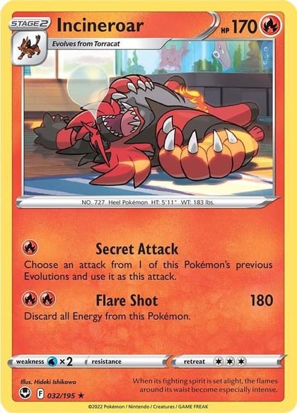 Incineroar, SWSH12: Silver Tempest 032/195