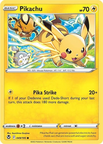 Pikachu, SWSH12: Silver Tempest 049/195