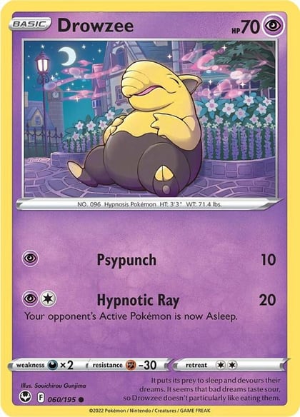 Drowzee, SWSH12: Silver Tempest 060/195