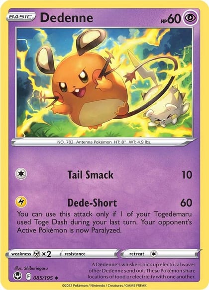 Dedenne, SWSH12: Silver Tempest 085/195