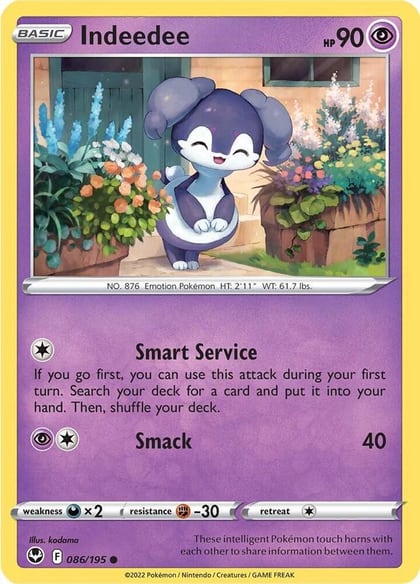 Indeedee, SWSH12: Silver Tempest 086/195