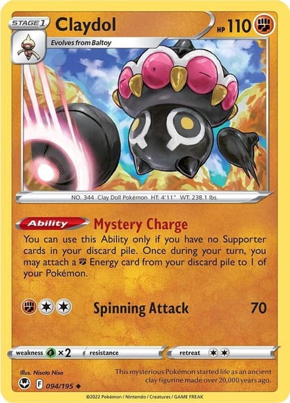 Claydol, SWSH12: Silver Tempest 094/195