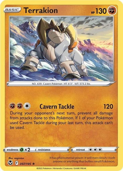 Terrakion, SWSH12: Silver Tempest 097/195