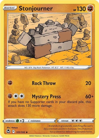 Stonjourner, SWSH12: Silver Tempest 101/195