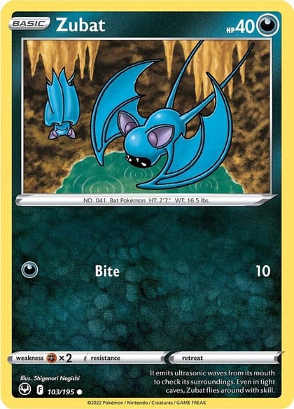 Zubat, SWSH12: Silver Tempest 103/195
