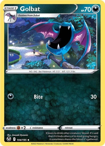 Golbat, SWSH12: Silver Tempest 104/195