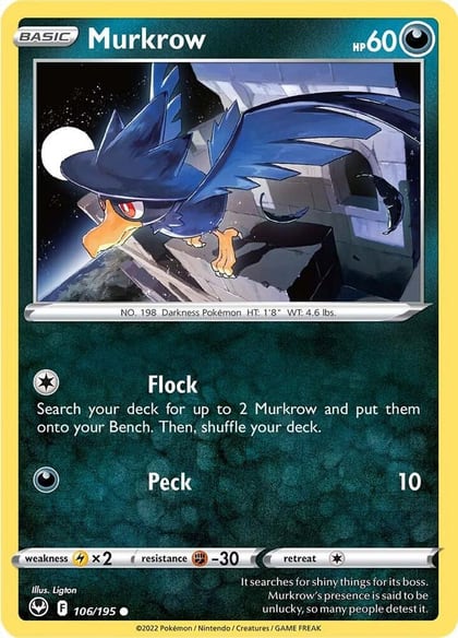 Murkrow, SWSH12: Silver Tempest 106/195