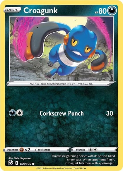 Croagunk, SWSH12: Silver Tempest 109/195