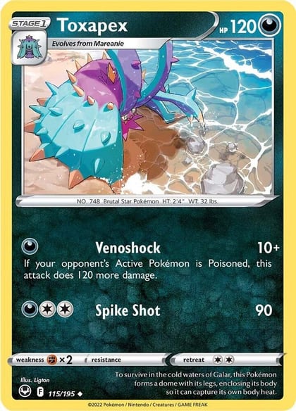 Toxapex, SWSH12: Silver Tempest 115/195