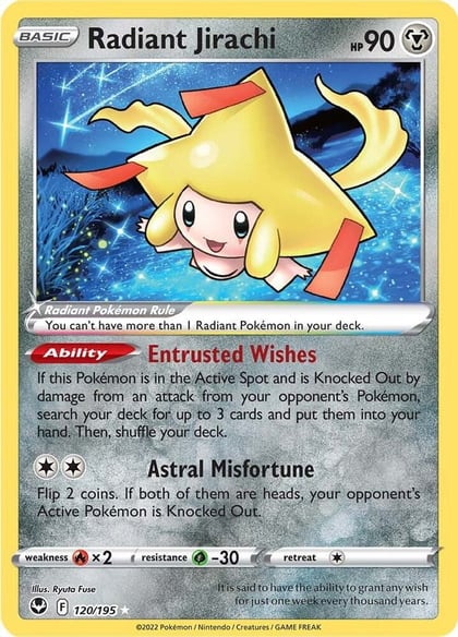 Radiant Jirachi, SWSH12: Silver Tempest 120/195