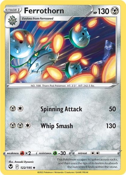 Ferrothorn, SWSH12: Silver Tempest 122/195