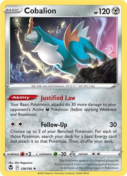 Cobalion, SWSH12: Silver Tempest 126/195