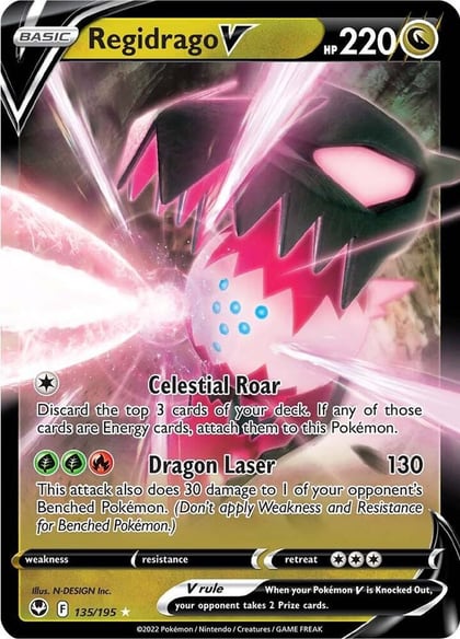 Regidrago V, SWSH12: Silver Tempest 135/195