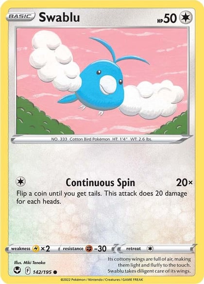 Swablu, SWSH12: Silver Tempest 142/195