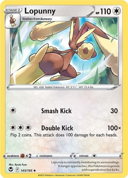Lopunny, SWSH12: Silver Tempest 145/195
