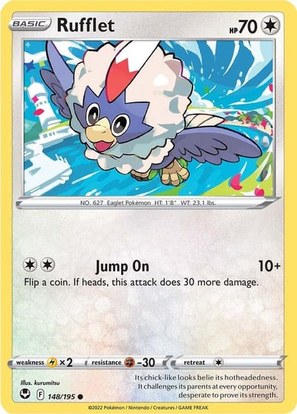 Rufflet, SWSH12: Silver Tempest 148/195