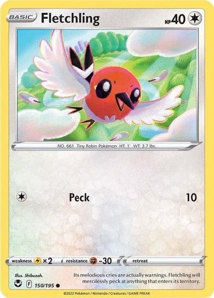 Fletchling, SWSH12: Silver Tempest 150/195