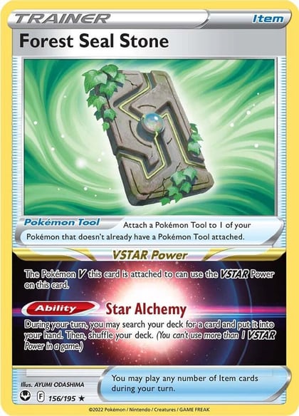 Forest Seal Stone, SWSH12: Silver Tempest 156/195