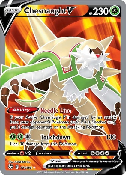 Chesnaught V (Full Art), SWSH12: Silver Tempest 171/195