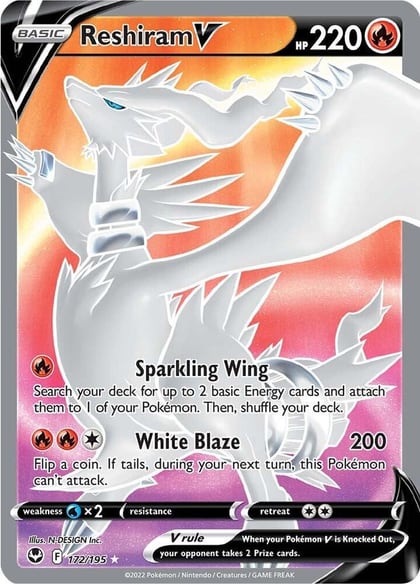Reshiram V (Full Art), SWSH12: Silver Tempest 172/195