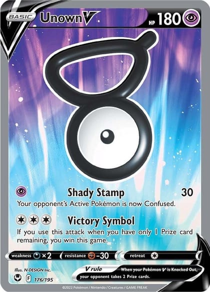 Unown V (Full Art), SWSH12: Silver Tempest 176/195